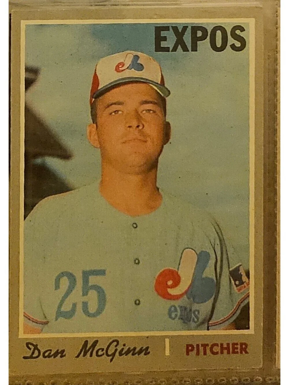 1970 Topps #364 Dan McGinn Montreal Expos Baseball Card - As is